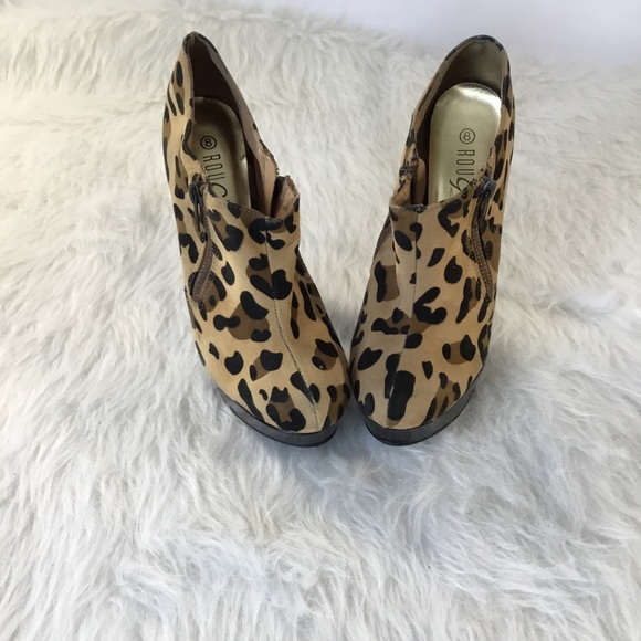 Rouge Helium Sexy Leopard Print Stilettos Platform - Picture 4 of 8